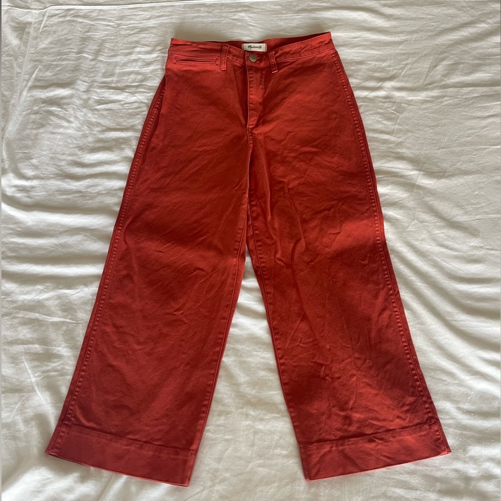 Madewell Slim Emmett Wide-Leg Crop Jeans size 29